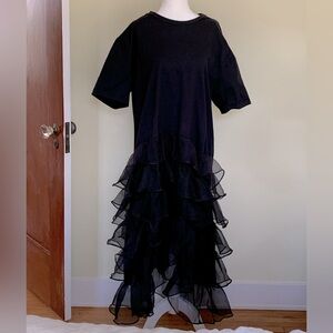 Cynthia Rowley Black ruffle dress